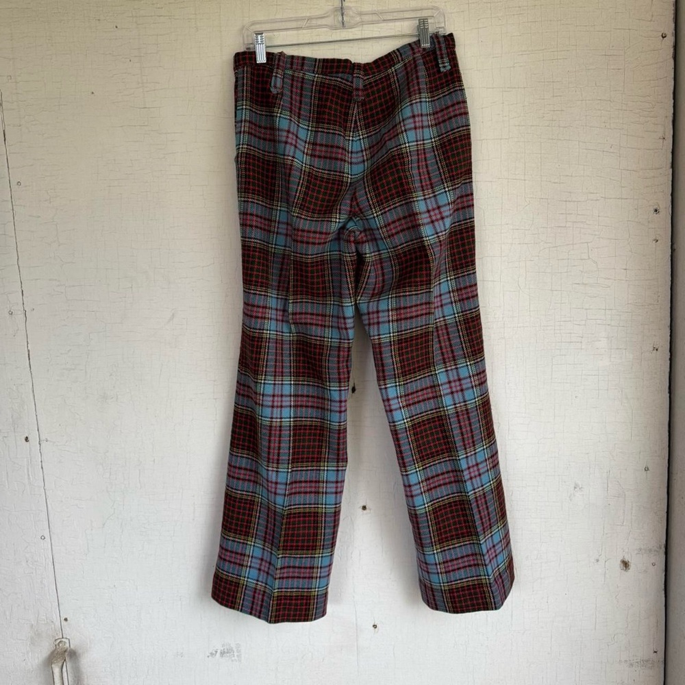 Vintage 50s/60s blue and red plaid handmade trousers - Picture 6 of 8